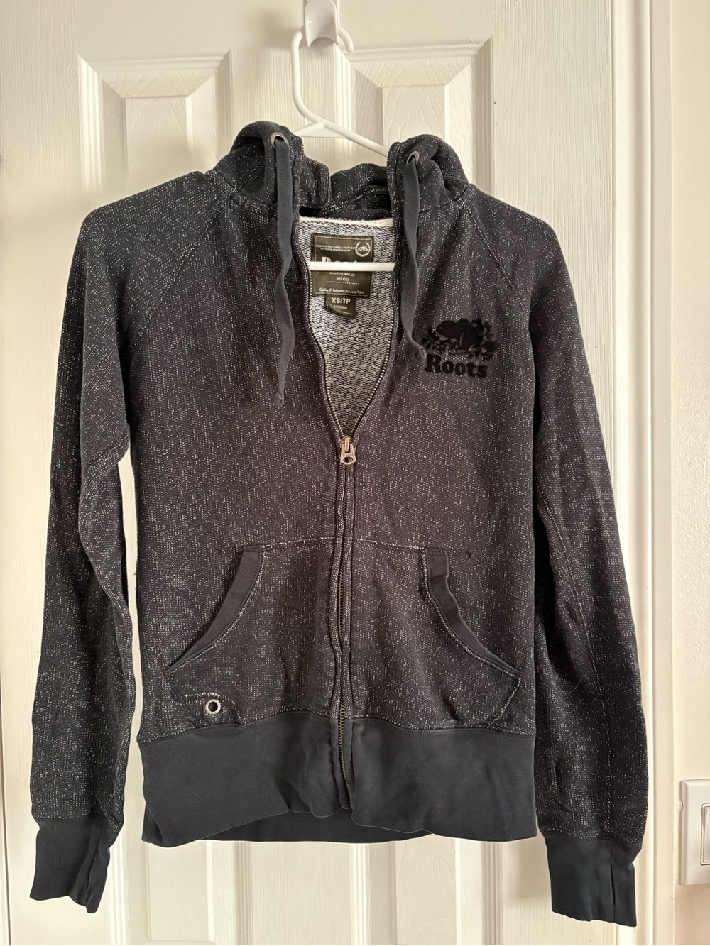 Roots salt & pepper Hoodie Jacket with Hood adult small, Canadian Heritage